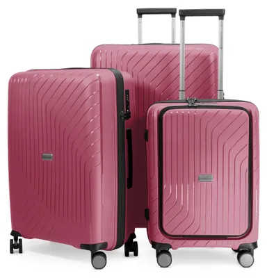 Immagine prodotto di HAUPTSTADTKOFFER TXL set di 3 trolley da viaggio leggeri e robusti valigia con scomparto per laptop su ruote set di valigie da viaggio valigie da viaggio leggere,,Berry