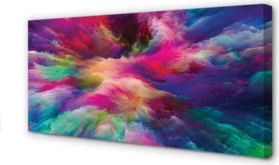 Immagine prodotto di Stampa su tela, dimensioni 100x50 cm, arte da parete, motivo frattale, colori vivaci