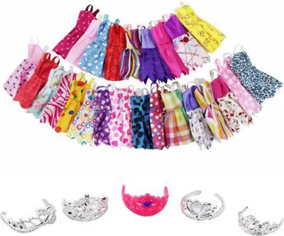Image de Set de vêtements de poupée, vêtements, bijoux, chaussures, sécurité, accessoires de mode amusants pour les filles