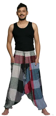 Immagine prodotto di Pantaloni harem "Singharaja" Pantaloni per il tempo libero Aladdin pants Pluderhose Yoga Goa Sarouel uomo, colorati