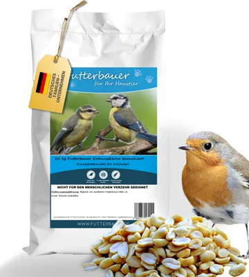 Produktbild von Futterbauer 10kg Erdnusskerne blanchiert Vogelfutter