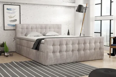 Produktbild von FEDVE Boxspringbett Schlafzimmerbett PUMIKAS , Doppelbett mit Bonell-Matratze und Topper 160x200