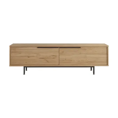 Obrázek produktu pro TV skříňka Rebecca Mobili Puka 45x160x35,5 dřevotříska železo světlý dub tmavě šedá moderní