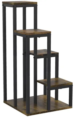 Produktbild von Outsunny Pflanzenregal mit 4 Ebenen, Multifunktionales Blumenregal für Outdoor