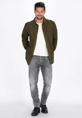 Image de Chemise pour hommes SAPORTA - vert foncé, taille S