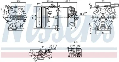 Produktbild von NISSENS 890897 VS12 Klimaanlage Klimakompressor R1234yf für HYUNDAI ELANTRA Stufenheck (MD, UD)
