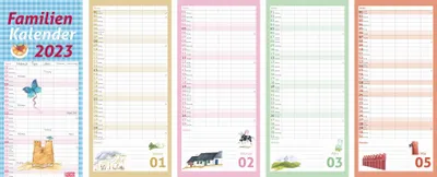 Image de times & more 21573 Agenda familial - 21 x 45 cm, 5 colonnes