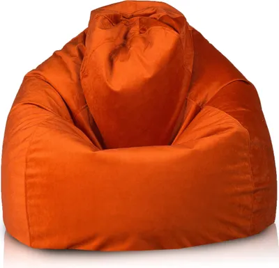 Produktbild von Ecopuf Fuzzy, Sitzsack Pouf Sessel Sack, Kinder Erwachene, 80x110, Orange A44