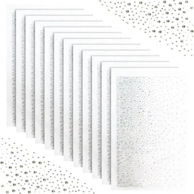 Imagen del producto de Pedrería termoadhesiva, 6 hojas, de 1 mm y 3 mm, para planchar, ideal para telas