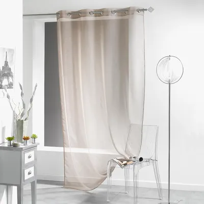 Obrázek produktu pro Interiérová závěsa Lissea – s oky – polyester – šedá (béžová)
