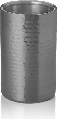 Productafbeelding van Fleskoeler, diameter 12 cm, hoogte 19 cm, gehamerd, gemaakt van messing, met PVD-coating