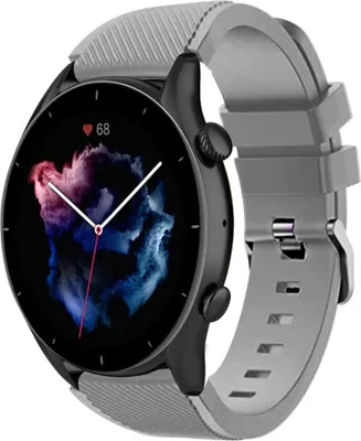 Produktbild von Strap-it Amazfit GTR 3 (Pro) Silikonarmband (Grau)