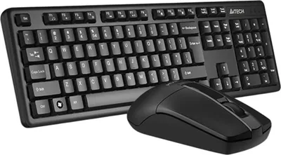 Produktbild von Tastatur- und Maus-Set A4Tech 3330N, kabellos, Schwarz