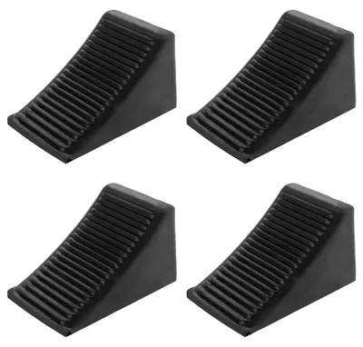 Zdjęcie produktu dla Zestaw podkładek pod koła (4 sztuki) - 16 x 10 x 10 cm - z uchwytem - do samochodów/przyczep - antypoślizgowe - odporne na uderzenia - podpory do przyczep
