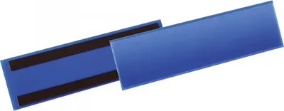 Produktbild von DURABLE Etikettentasche, magnetisch, blau/transparent, 297x74mm, 50/VE