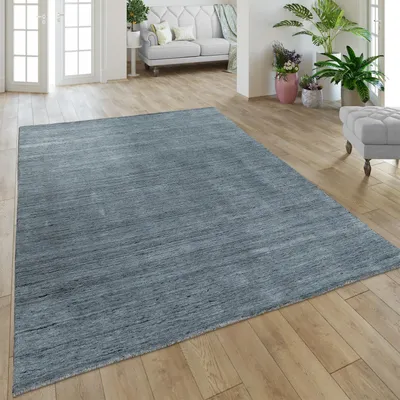 Immagine prodotto di Tappeto fatto a mano di alta qualità in cotone viscosa elegante screziato in grigio scuro Dimensioni 80x150 cm