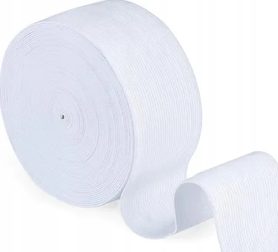 Produktbild von Elastisches Gummiband 40mm Weiß 10 Meter Stark Dehnbar