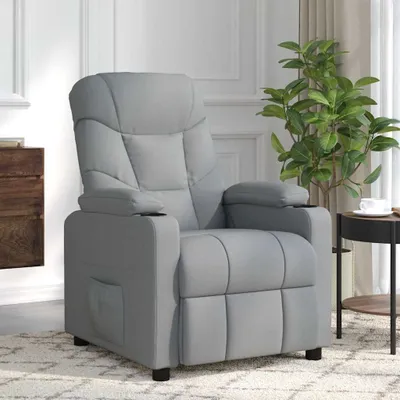 Obrázok produktu pre masážne kreslo vidaXL Light Grey Fabric