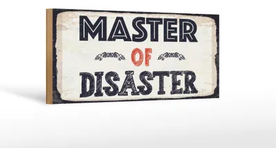 Produktbild von Holzschild Spruch 27x10 cm Master of disaster Schild