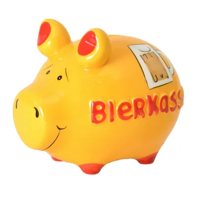Produktbild von Spardose KCG Kleinschwein, Bierkasse, aus Keramik (B/H/T) 12,5x9x9 cm