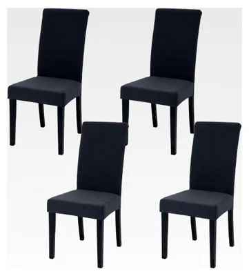 Produktbild von Stuhlhussen 4er Set Dehnbare Esszimmer Stuhlbezüge, Abnehmbare Waschbare Stuhlüberzüge, Moderne Elastische Hussen für Haus, Hotel, Bankett, Partys Deko und Hochzeit (Dunkelgrau)