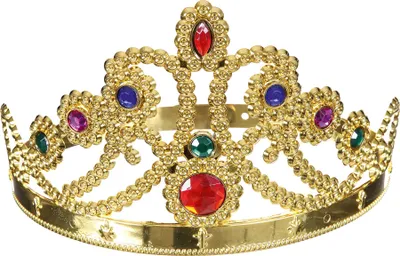 Produktbild von Diadem Gold mit Steinen Prinzessin Karneval Fasching Party KW 59 cm