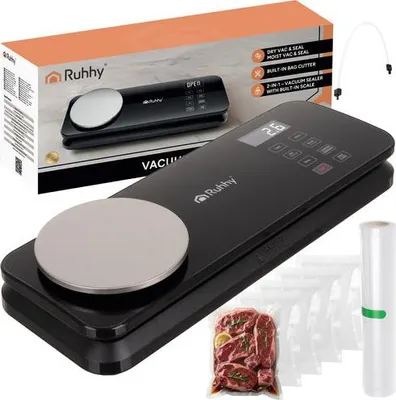 Obrázek produktu pro Vakuová balička potravin s váhou, 120 W, dvojité čerpadlo