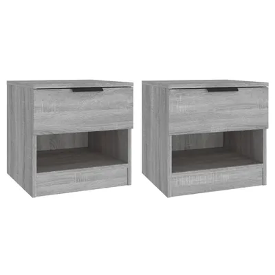 Immagine prodotto di Comodini 2pz Grigio Sonoma in Legno Multistrato