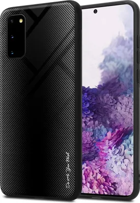 Obrázok produktu pre Cadorabo puzdro pre Samsung Galaxy S20 ochranné puzdro v čiernej farbe puzdro na mobilný telefón TPU kryt puzdra z tvrdeného skla
