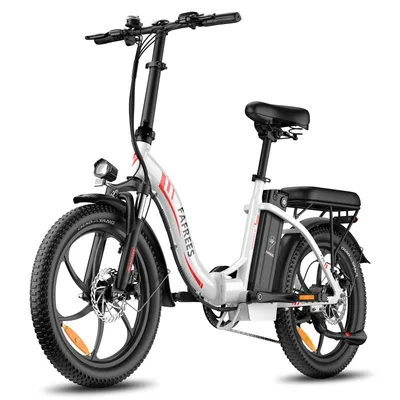 Produktbild von F20 klappbares Gelände-Elektrofahrrad, 20 Zoll, 25 km/h, 36V 18Ah, 250W, breite aufblasbare Reifen, Traglast bis 140 kg, weiß