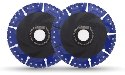 Image de Disques de tronçonnage diamantés, 2 pièces, 125 x 22,23 mm, polyvalents, pour béton armé, métal et PVC