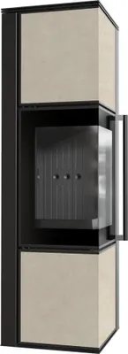 Produktbild von Kaminofen aus Stahl KRATKI TORA/M 8 kW Ø 150 Quarzsinter FOKOSschwarz Verkleidung mit Türfeder