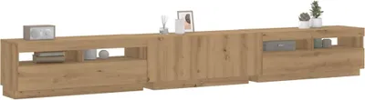 Produktbild von "Rabatt" TV-Schrank - Fernsehschrank - TV-Lowboard - mit LED-Leuchten - Artisan-Eiche 300x35x40 cm - TV-Schränke CC12276