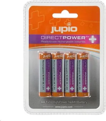 Produktbild von Jupio JRB-AADPP, Wiederaufladbarer Akku, AA, Nickel-Metallhydrid (NiMH), 1,2 V, 4 Stück(e), 2500 mAh