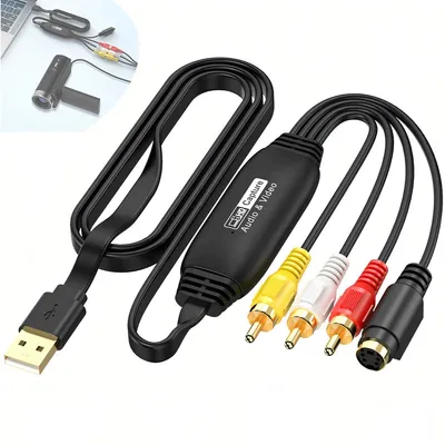 Produktbild von VHS auf USB 2.0 Video Grabber, VHS Digitalisieren Ger?t Konverter Audio Video Capture Card,fš¹r Mac,XP, WIN7/8/10/11