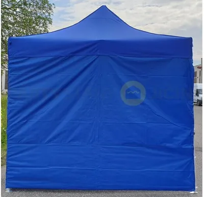 Obrázok produktu pre Skladací altánok 3x3m ALU Premium s plnou bočnou stenou - modrý