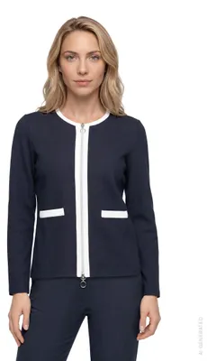 Produktbild von Betty Barclay Damen Shirtjacke mit Struktur 38, Patch Dark Blue/Cream