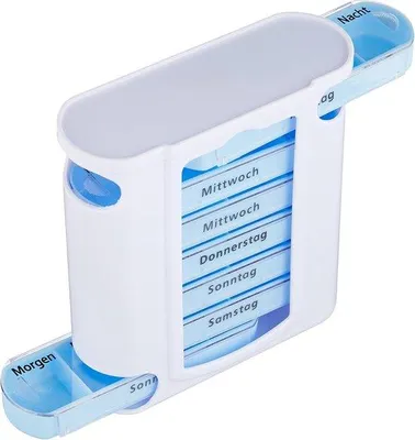 Produktbild von Famanu Tablettenbox Set 2-teilig, groß und klein, tragbare Medikamentenorganizer