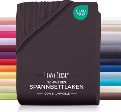 Produktbild von Heavy-Jersey Spannbettlaken 120x200 Braun