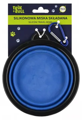 Zdjęcie produktu dla Miska silikonowa składana niebieska 13cm