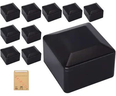 Obrázek produktu pro (10 kusů) Čtvercové krytky pro rohy, 30 x 30 mm, černý plast