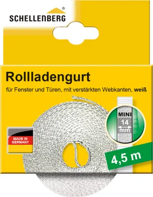 Produktbild von Schellenberg Rolladengurt Mini 14 mm, 4,5 m, weiß, 44503