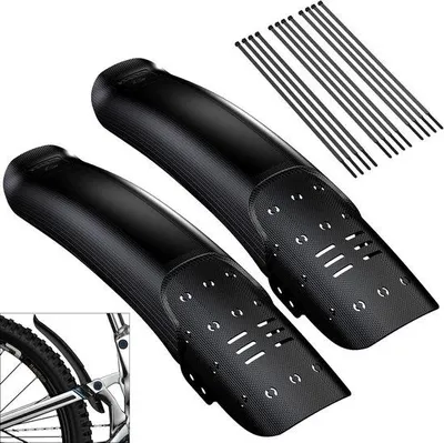 Produktbild von Famanu Fahrradschutzblech mit Schnellverschluss - 2 Stück Schutzbleche für Fahrräder - Spritzwasser- und Schmutzschutz - 20-29 Zoll Räder