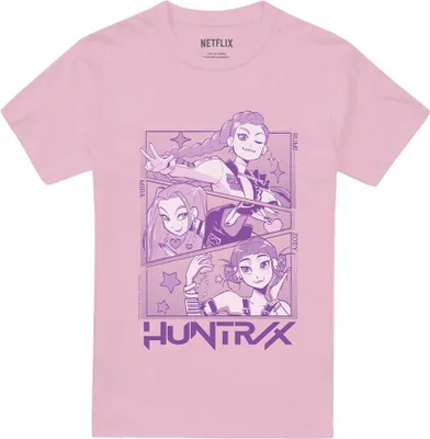 Produktbild von K-Pop Demon Hunters - T-Shirt für Herren/Damen Uni TV20442 (3XL) (Hellrosa)