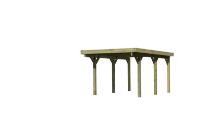 Produktbild von Karibu Einzelcarport Classic 1 + Stahldach aus Holz Carport Unterstand Überdachung Flachdach