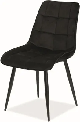 Image de Lot de 4 chaises de salle à manger et de cuisine, style chic, noir