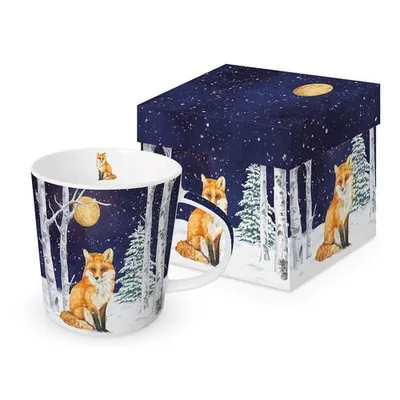 Produktbild von Kaffeebecher Fuchs, in Geschenkbox, Waldtiere Tier Vollmond, Füchse