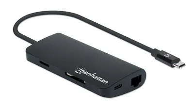 Immagine prodotto di Manhattan 152372 MANHATTAN USB -C 3.2 Gen 1-Adapter,HDMI,USB,USB-C-PD,RJ45,SD
