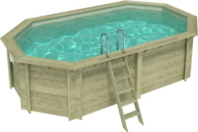Produktbild von Pool NEMO 5.79 x 3.49 - H.1.45 m, sandfarben, mit Stahlprofilen zum Einbetonieren