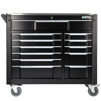 Produktbild von STIX Werkstattschrank, Werkzeugwagen, 12 Schubladen, inklusive Werkzeuge, UltimatePro D12/TS2